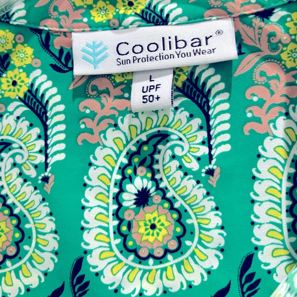 Stunningly rich green 🦚🌷Coolibar UPF Sun Protection Women’s paisley Large - Picture 3 of 6